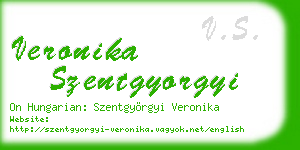veronika szentgyorgyi business card